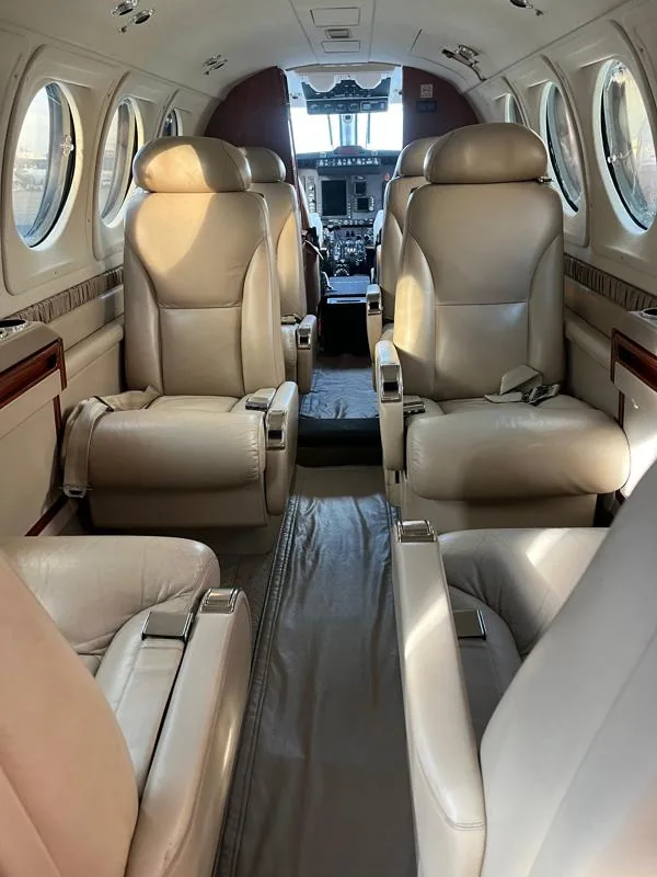 Aircraft leather seating restored and conditioned