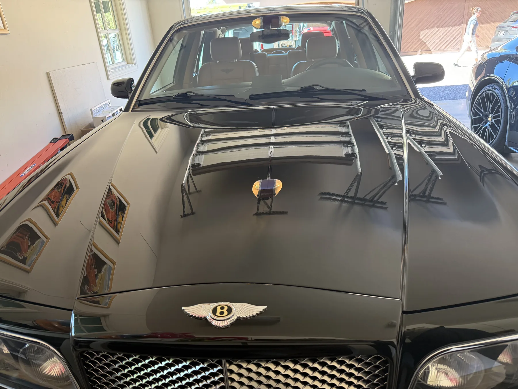 Corrected black luxury sedan paintwork detailed by Desert Steam Detail in Scottsdale, Arizona