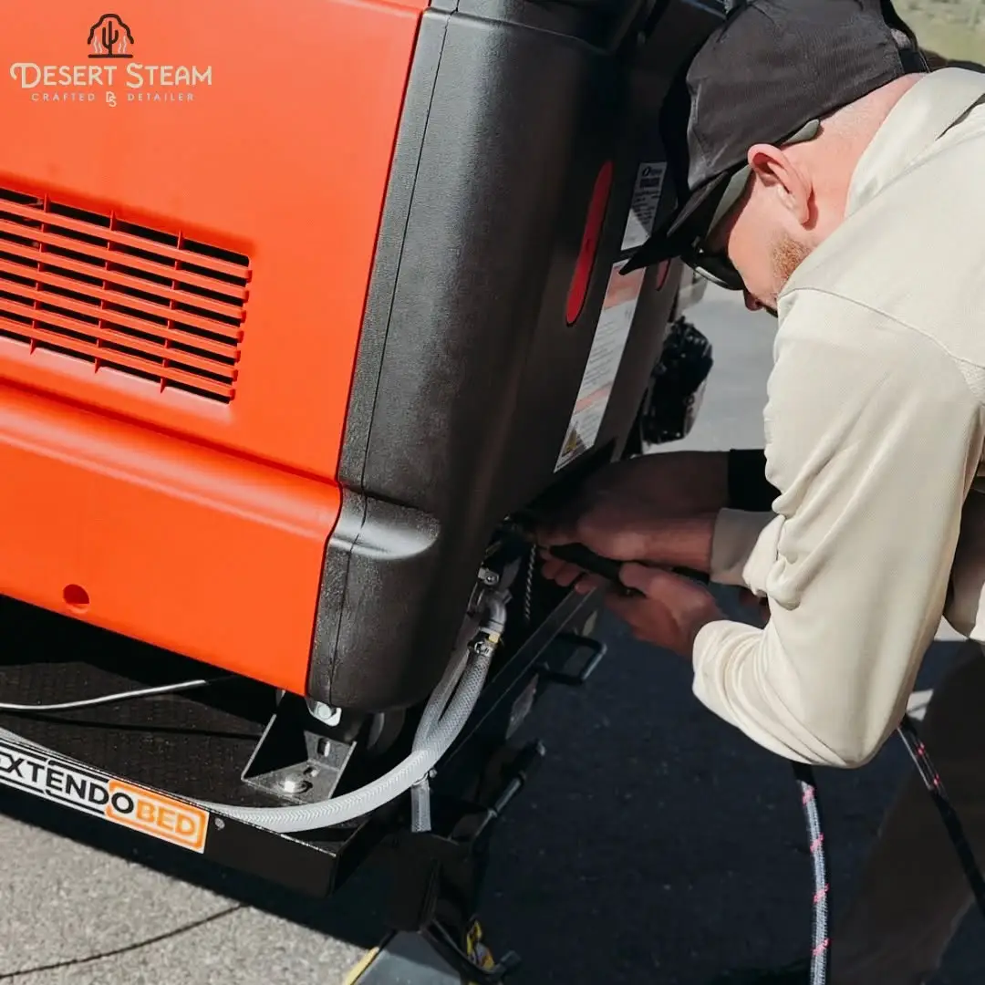 Industrial steam machine used for truck detailing in Scottsdale